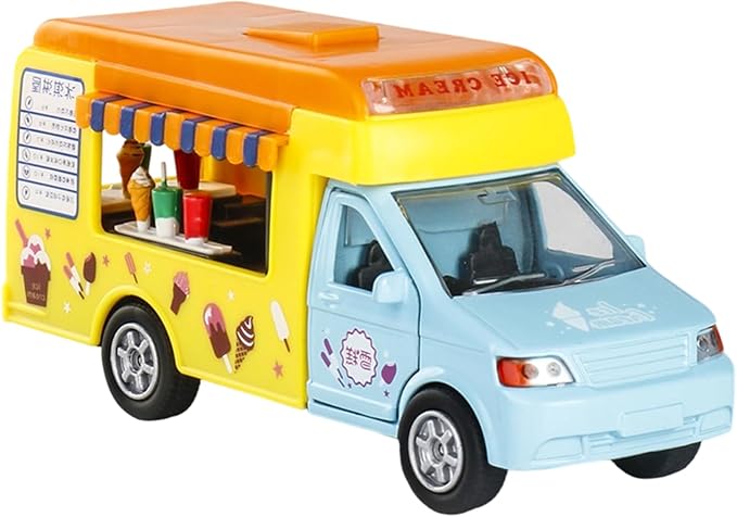 Alloy Fast Food Truck Model Toy Vehicle Pull Back.