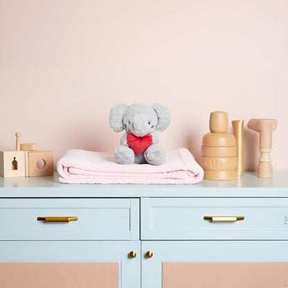 Small Elephant Stuffed Animal Holding Red Heart