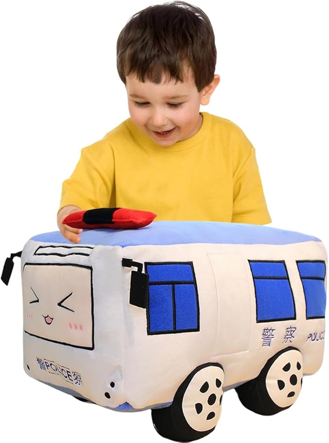 Police Car Plush Toy Police Bus Stuffed.