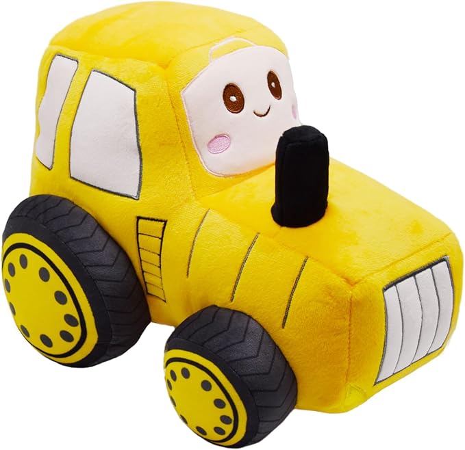Soft Plush Tractor Stuffed Truck Toy Super Cute Car Plushie.