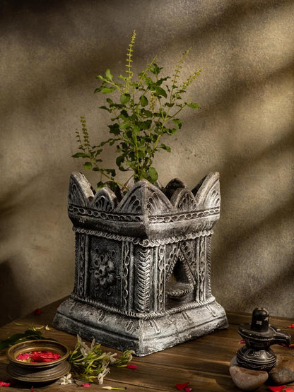 Handmade Terracotta Clay Gardening-Brindavan Tulsi Pot
