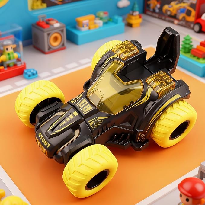 Friction Powered Flip Stunt Car, Push and Go Toy Car