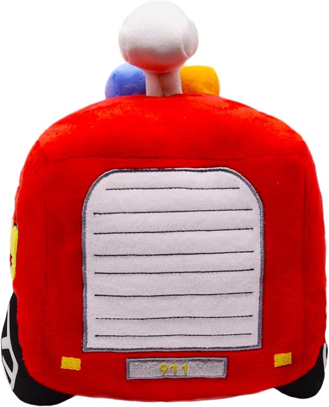 Stuffed Special Vehicle Plush Fire Truck Cuddly Rescue Vehicle