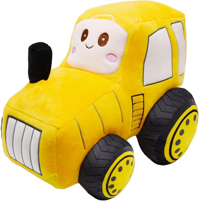 Soft Plush Tractor Stuffed Truck Toy Super Cute Car Plushie.