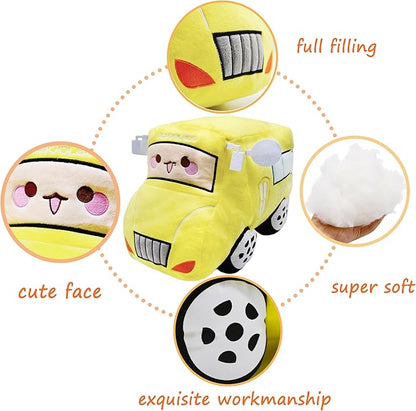 Soft Plush School Bus Stuffed Car Toy