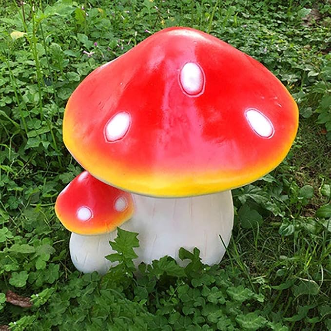 Outdoor Garden Statues Mushroom Yard Decor