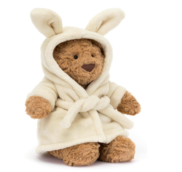 Prime Picks Bear with Bathrobe Stuffed Animal
