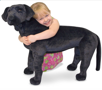 Prime Picks Giant Black Stuffed Animal Dog
