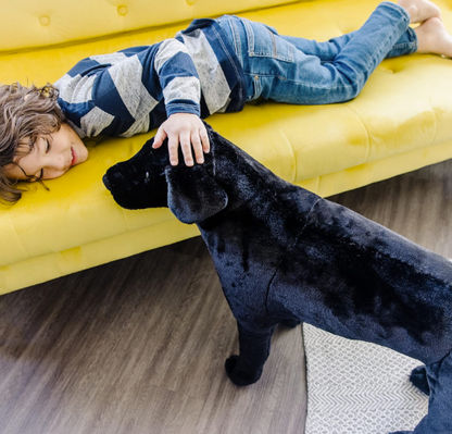 Prime Picks Giant Black Stuffed Animal Dog
