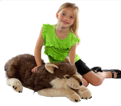 Prime Picks Wild Jumbo Wolf Plush Stuffed Toy