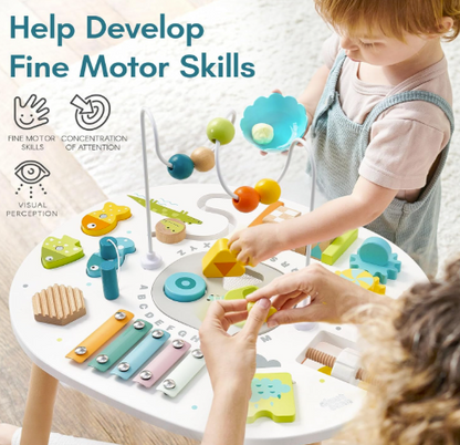 Prime Picks Wooden Activity Table for 1 Year Old