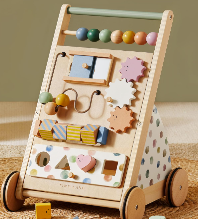 Prime Picks Wooden Baby Walker with Adjustable Speed